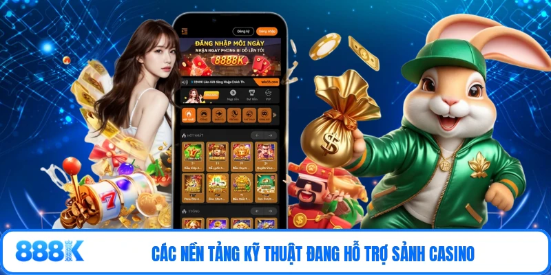 Các nền tảng kỹ thuật đang hỗ trợ sảnh casino